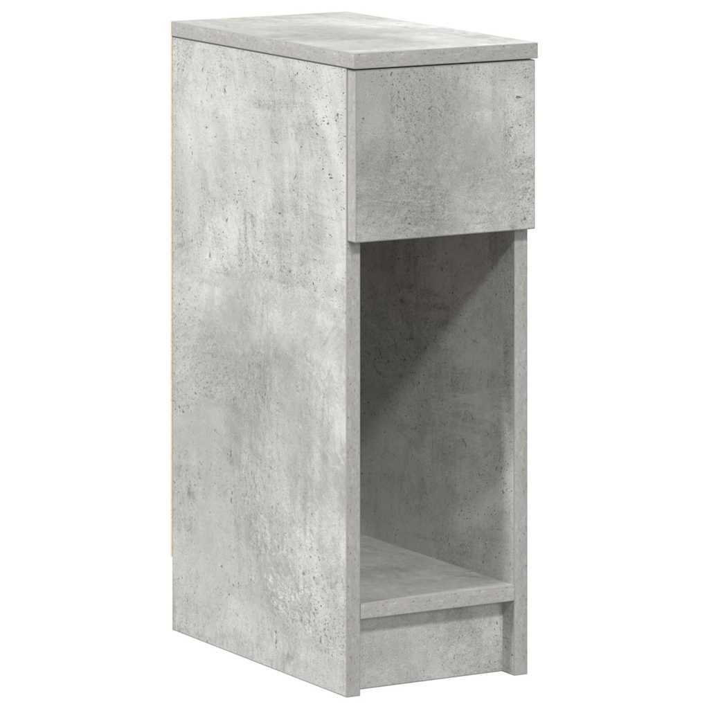 Tables de chevet avec tiroir 2 pcs gris béton 20x36x60 cm - XIOS