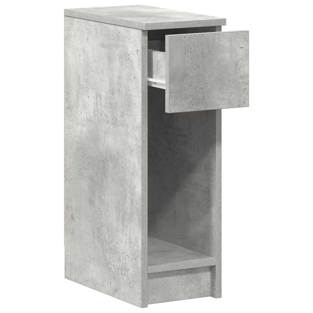 Tables de chevet avec tiroir 2 pcs gris béton 20x36x60 cm - XIOS