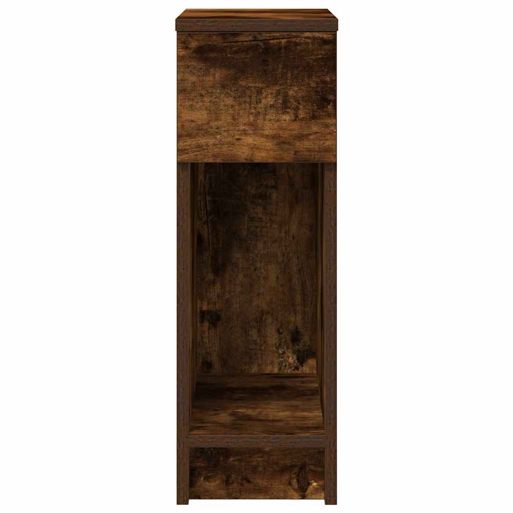 Tables de chevet avec tiroir 2 pcs chêne fumé 20x36x60 cm - XIOS