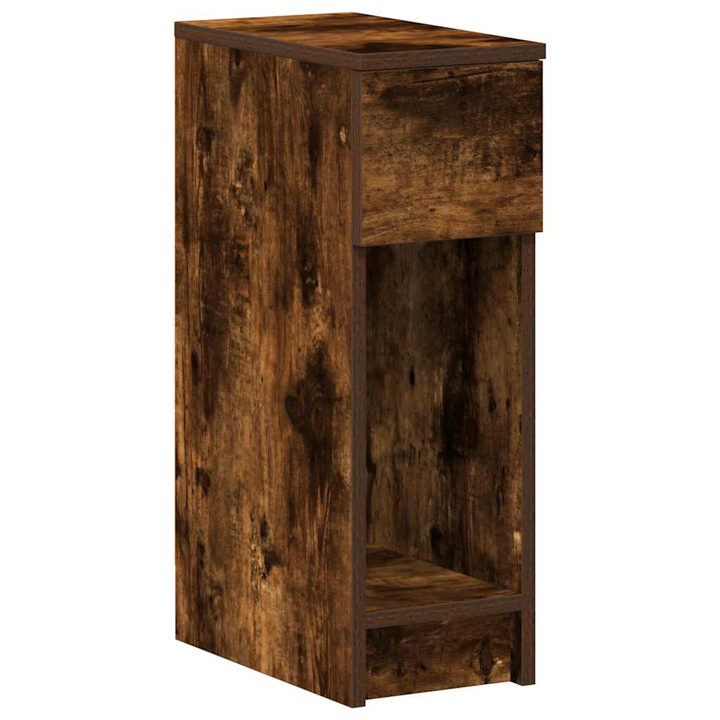 Tables de chevet avec tiroir 2 pcs chêne fumé 20x36x60 cm - XIOS