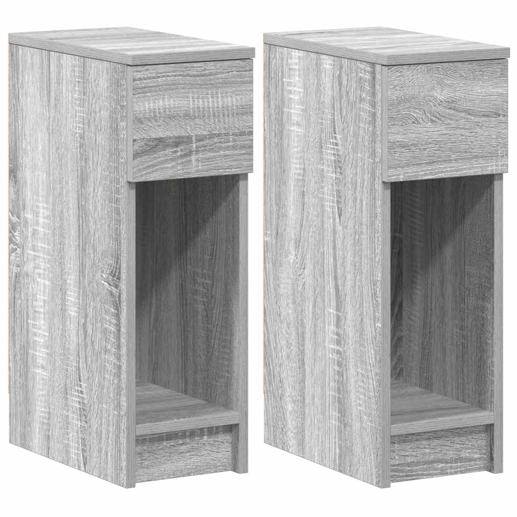 Tables de chevet avec tiroir 2 pcs sonoma gris 20x36x60 cm - XIOS