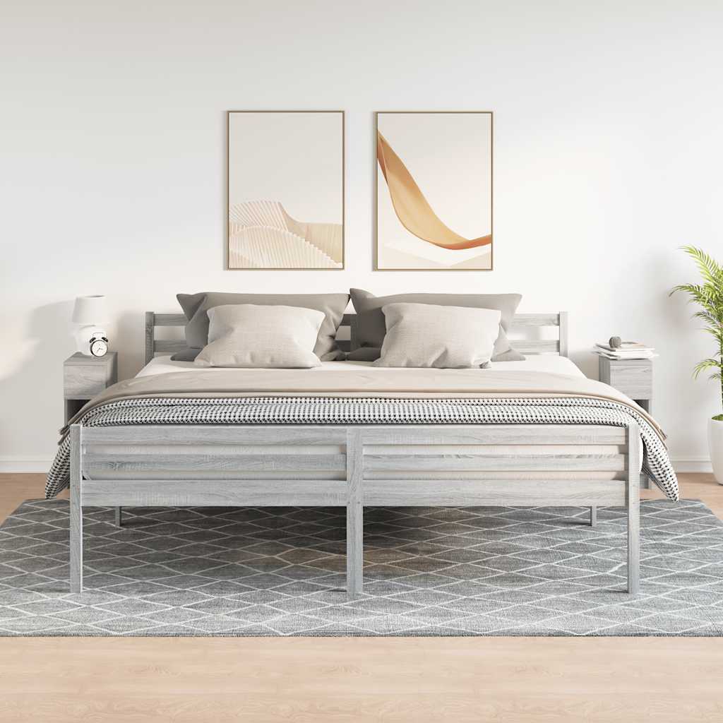 Tables de chevet avec tiroir 2 pcs sonoma gris 20x36x60 cm - XIOS