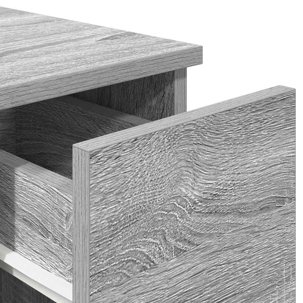 Tables de chevet avec tiroir 2 pcs sonoma gris 20x36x60 cm - XIOS
