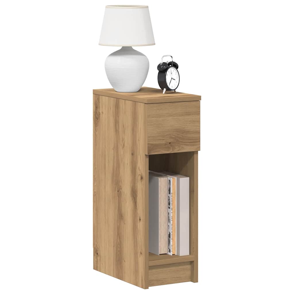 Tables de chevet avec tiroir 2 pcs chêne artisanal 20x36x60 cm - XIOS