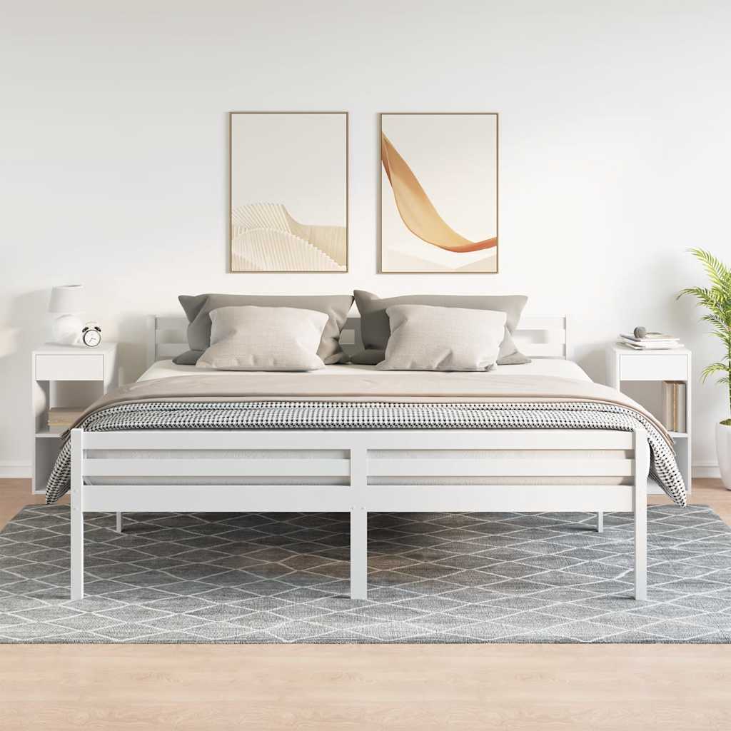 Tables de chevet avec tiroir 2 pcs blanc 35x34x66,5 cm - XIOS