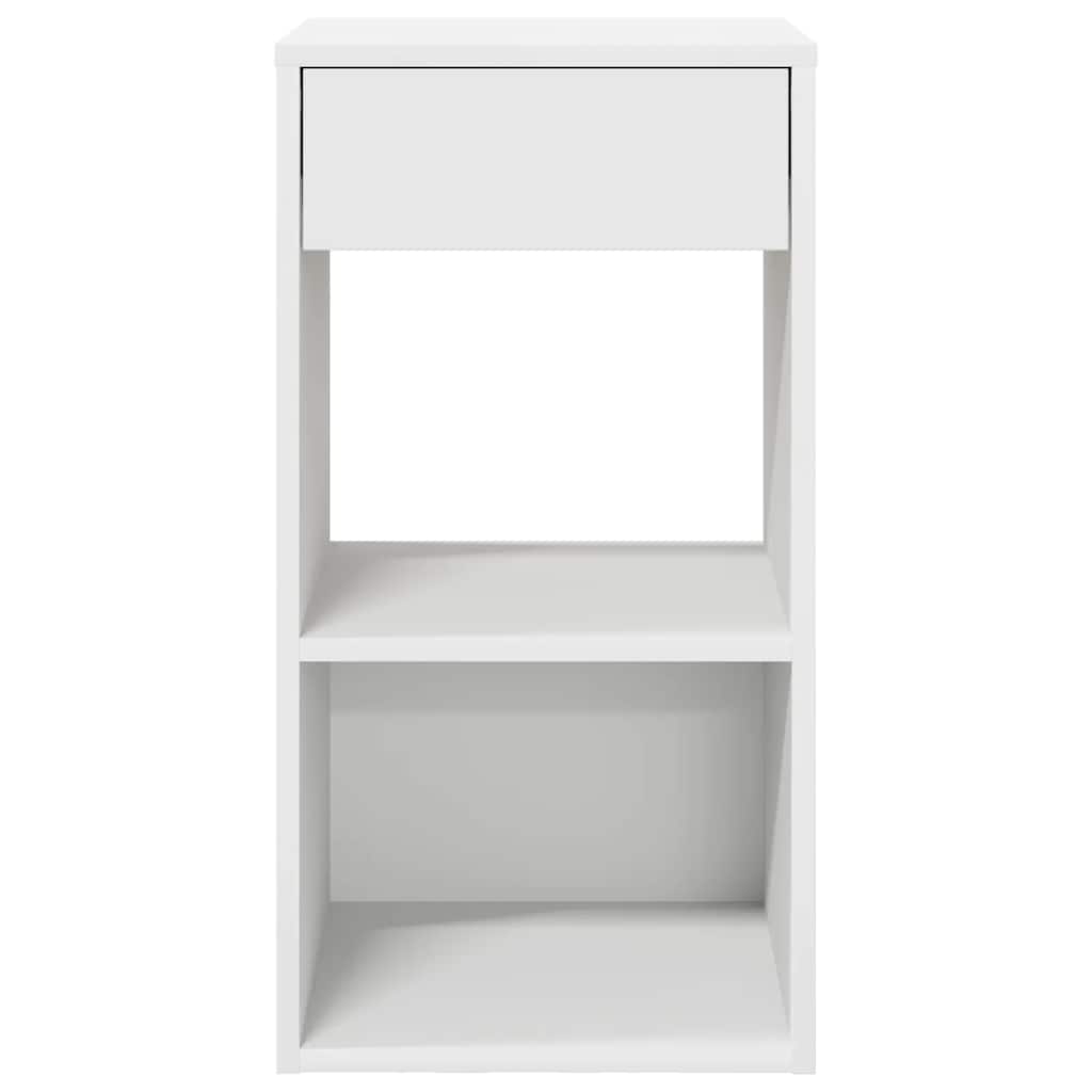Tables de chevet avec tiroir 2 pcs blanc 35x34x66,5 cm - XIOS