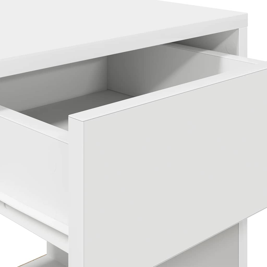 Tables de chevet avec tiroir 2 pcs blanc 35x34x66,5 cm - XIOS