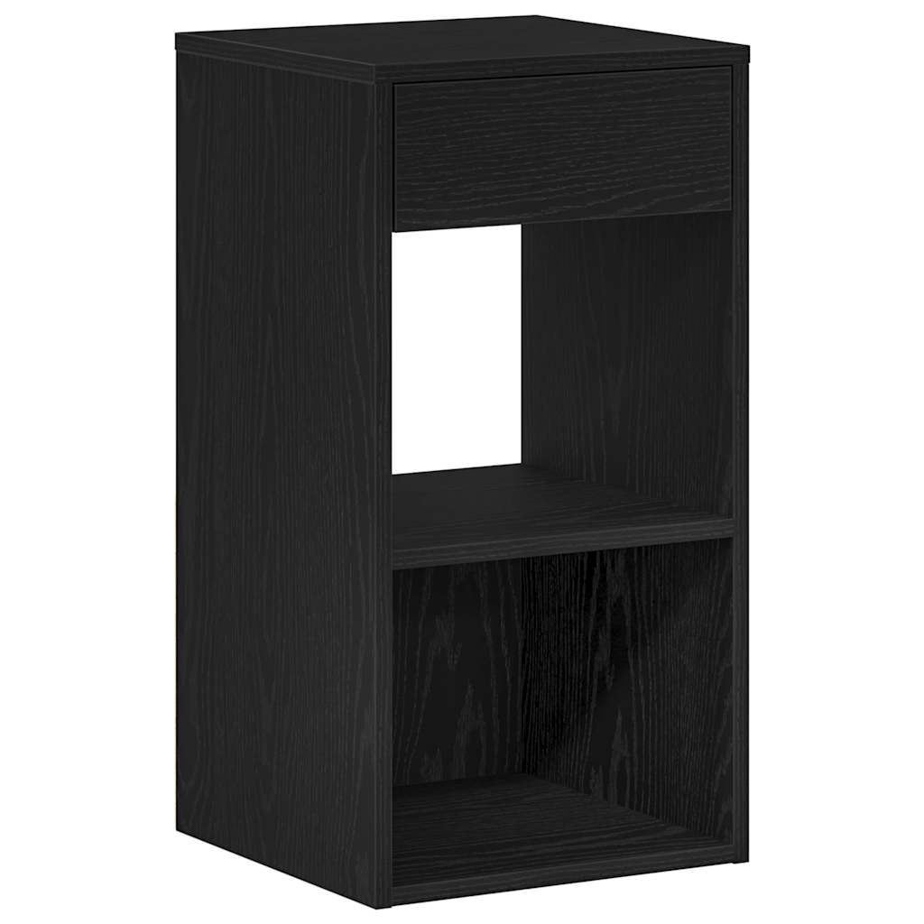 Tables de chevet avec tiroir 2 pcs chêne noir 35x34x66,5 cm - XIOS