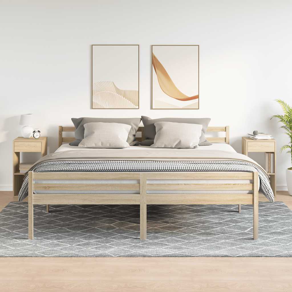 Tables de chevet avec tiroir 2 pcs chêne sonoma 35x34x66,5 cm - XIOS