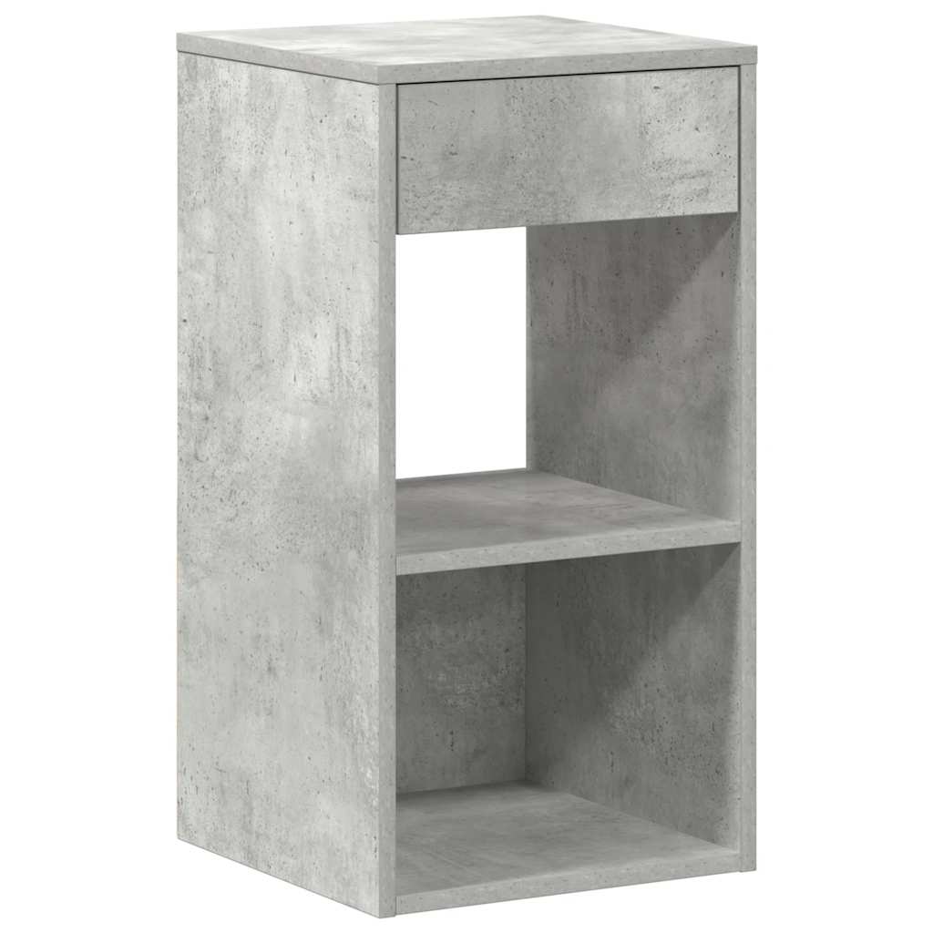 Tables de chevet avec tiroir 2 pcs gris béton 35x34x66,5 cm - XIOS