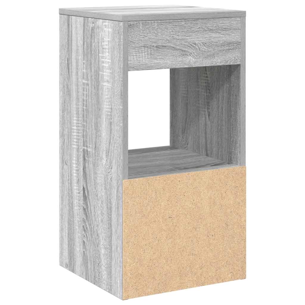 Tables de chevet avec tiroir 2 pcs sonoma gris 35x34x66,5 cm - XIOS