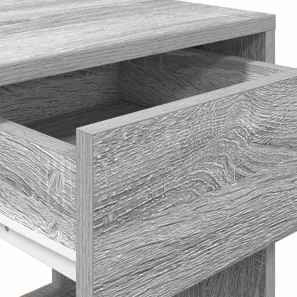 Tables de chevet avec tiroir 2 pcs sonoma gris 35x34x66,5 cm - XIOS