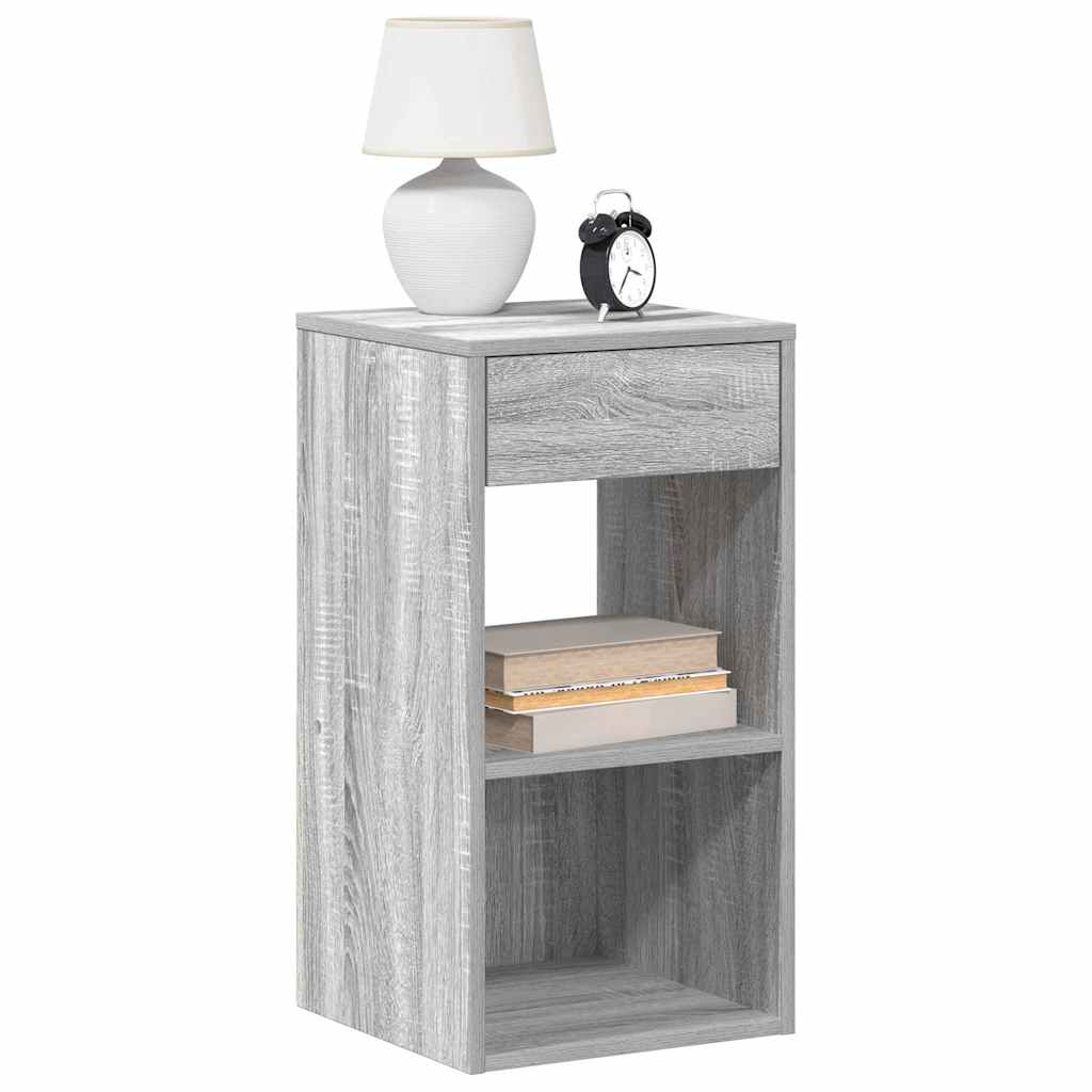 Tables de chevet avec tiroir 2 pcs sonoma gris 35x34x66,5 cm - XIOS