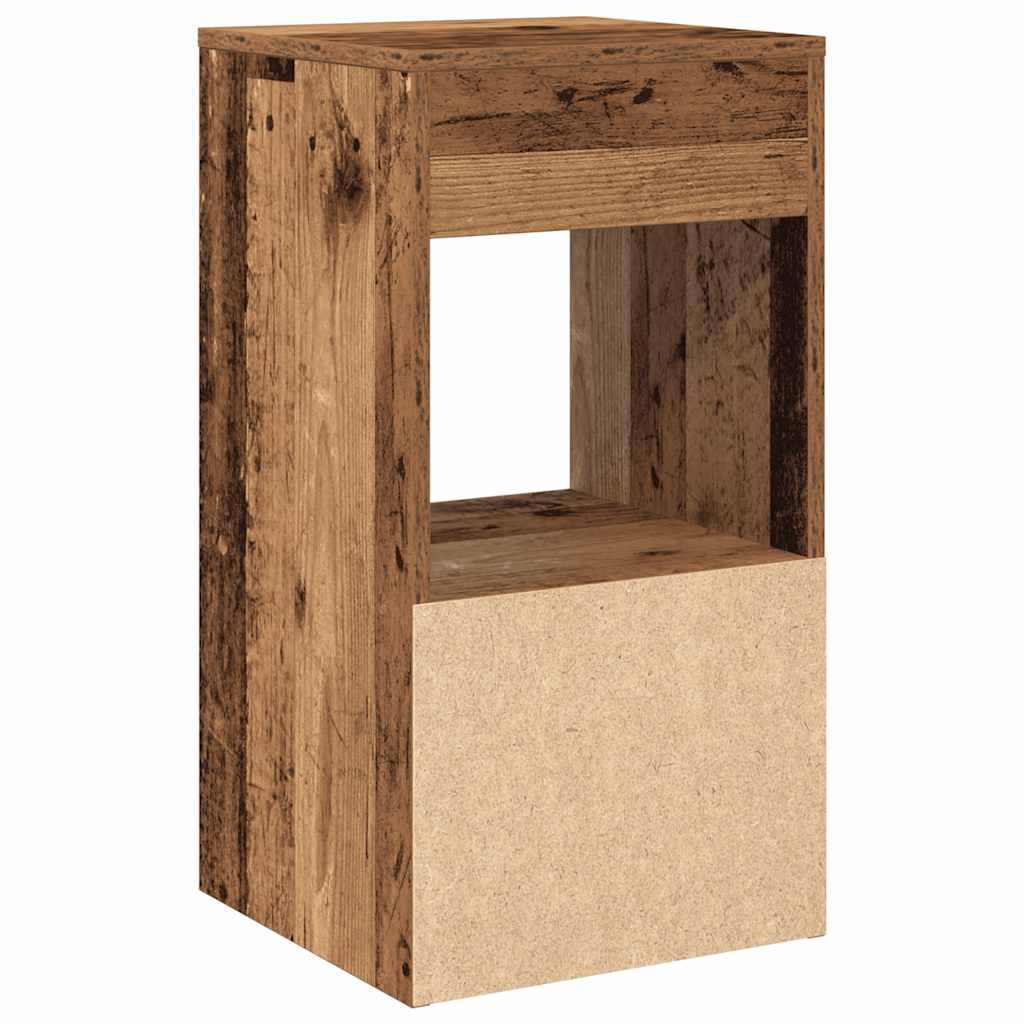 Tables de chevet avec tiroir 2 pcs vieux bois 35x34x66,5 cm - XIOS
