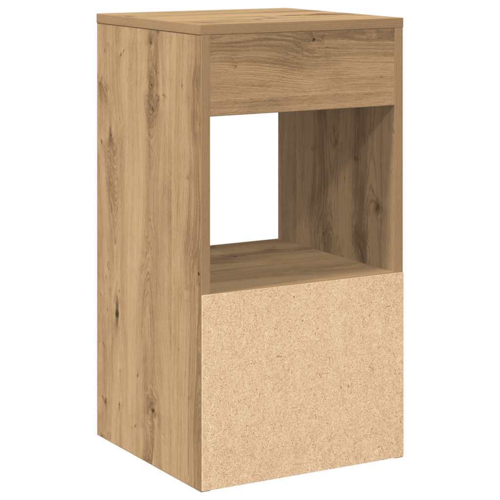 Tables de chevet avec tiroir 2 pcs chêne artisanal 35x34x66,5cm - XIOS
