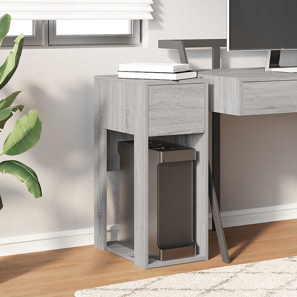 Support de tour d'ordinateur et tiroir sonoma gris 30x44x74 cm - XIOS