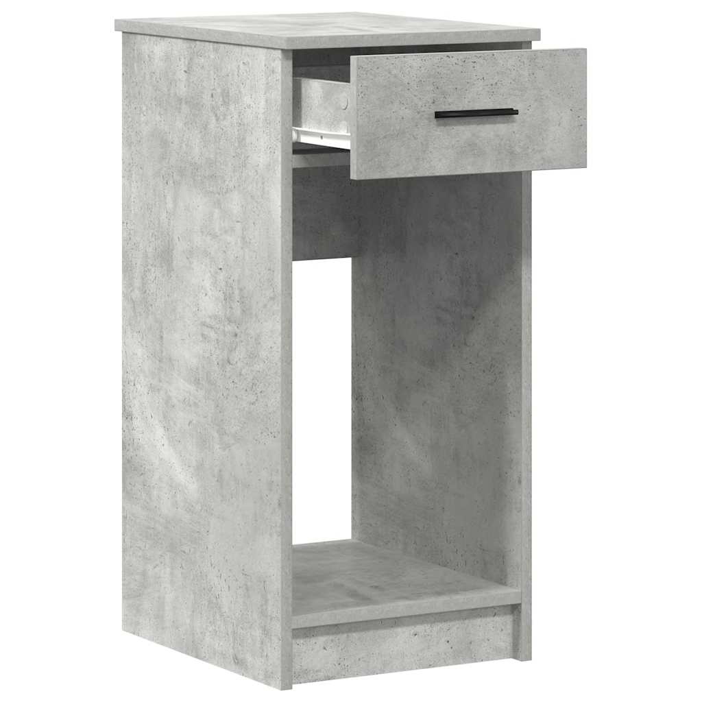 Support de tour d'ordinateur et tiroir gris béton 35x45x77 cm - XIOS