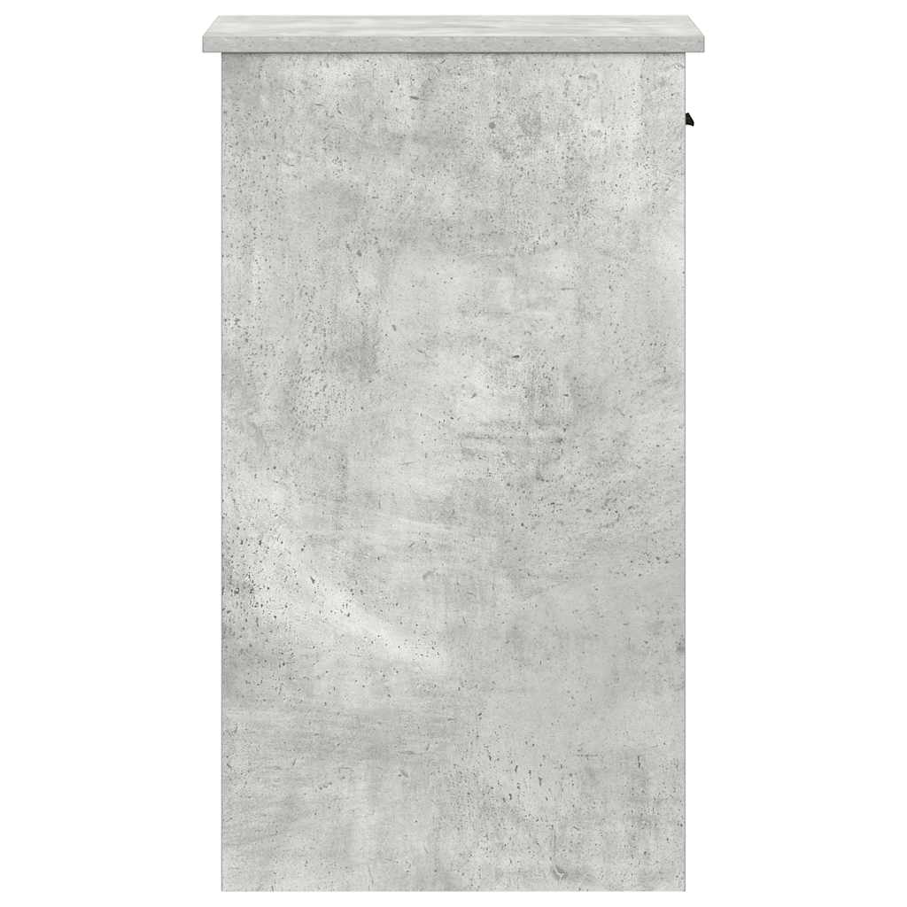 Support de tour d'ordinateur et tiroir gris béton 35x45x77 cm - XIOS