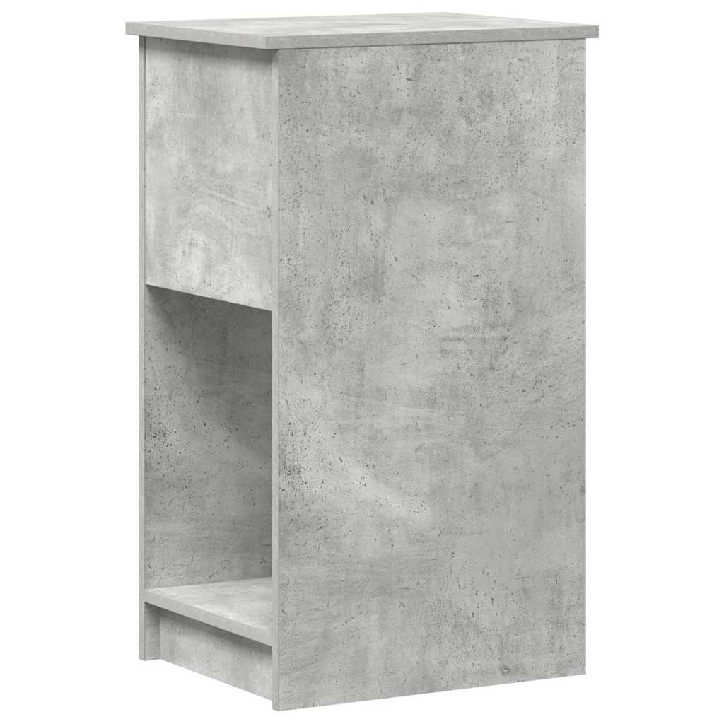 Support de tour d'ordinateur et tiroir gris béton 35x45x77 cm - XIOS