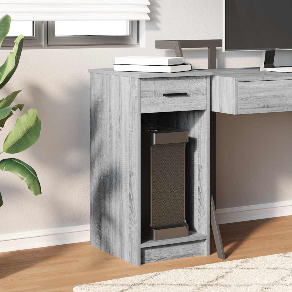 Support de tour d'ordinateur et tiroir sonoma gris 35x45x77 cm - XIOS