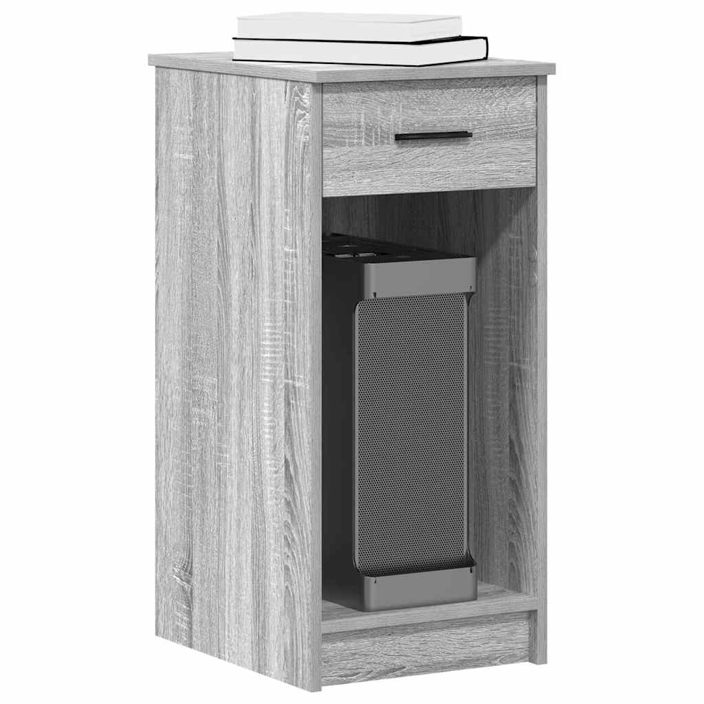 Support de tour d'ordinateur et tiroir sonoma gris 35x45x77 cm - XIOS