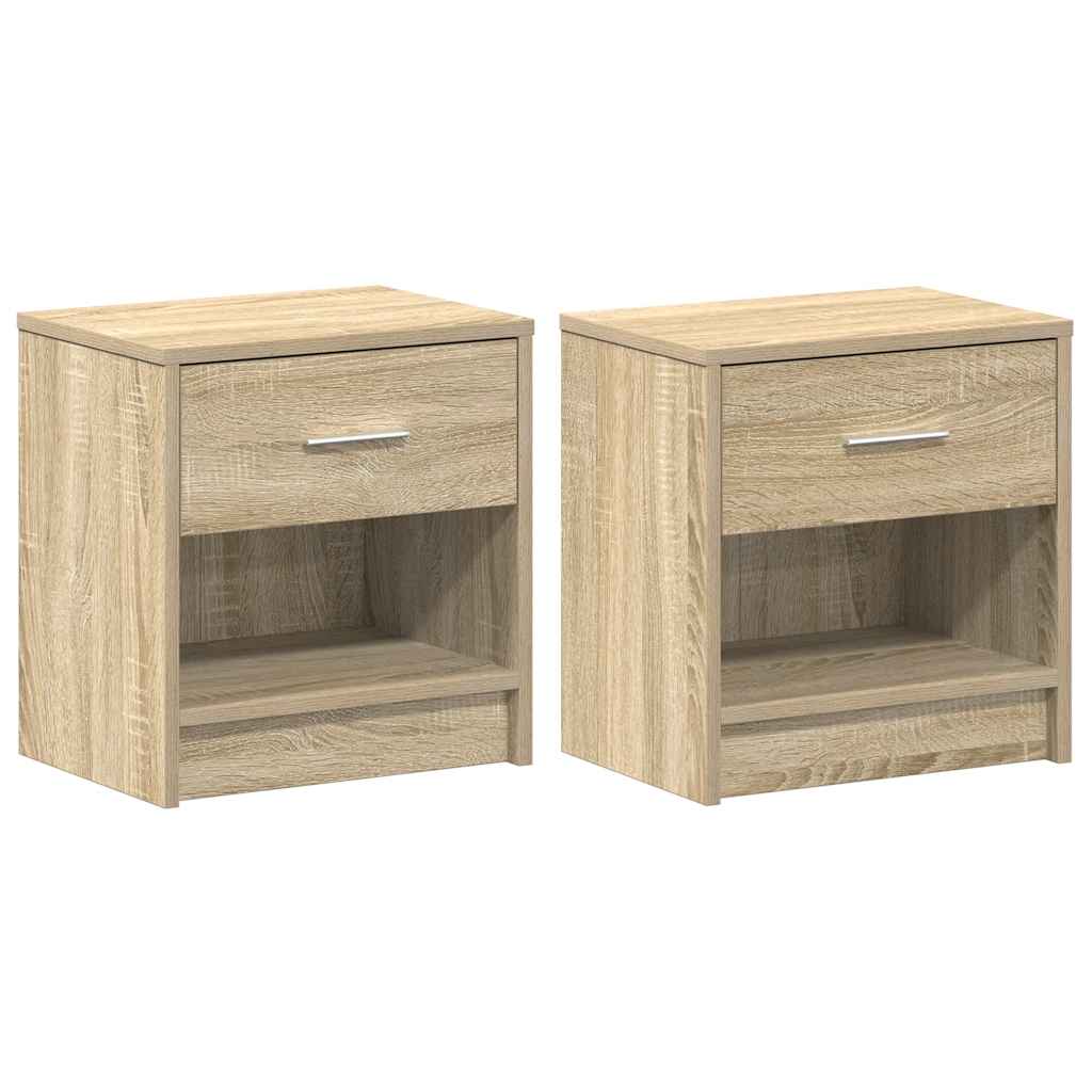 Tables de chevet 2 pcs avec tiroir Chêne Sonoma 39x28x41 cm - XIOS