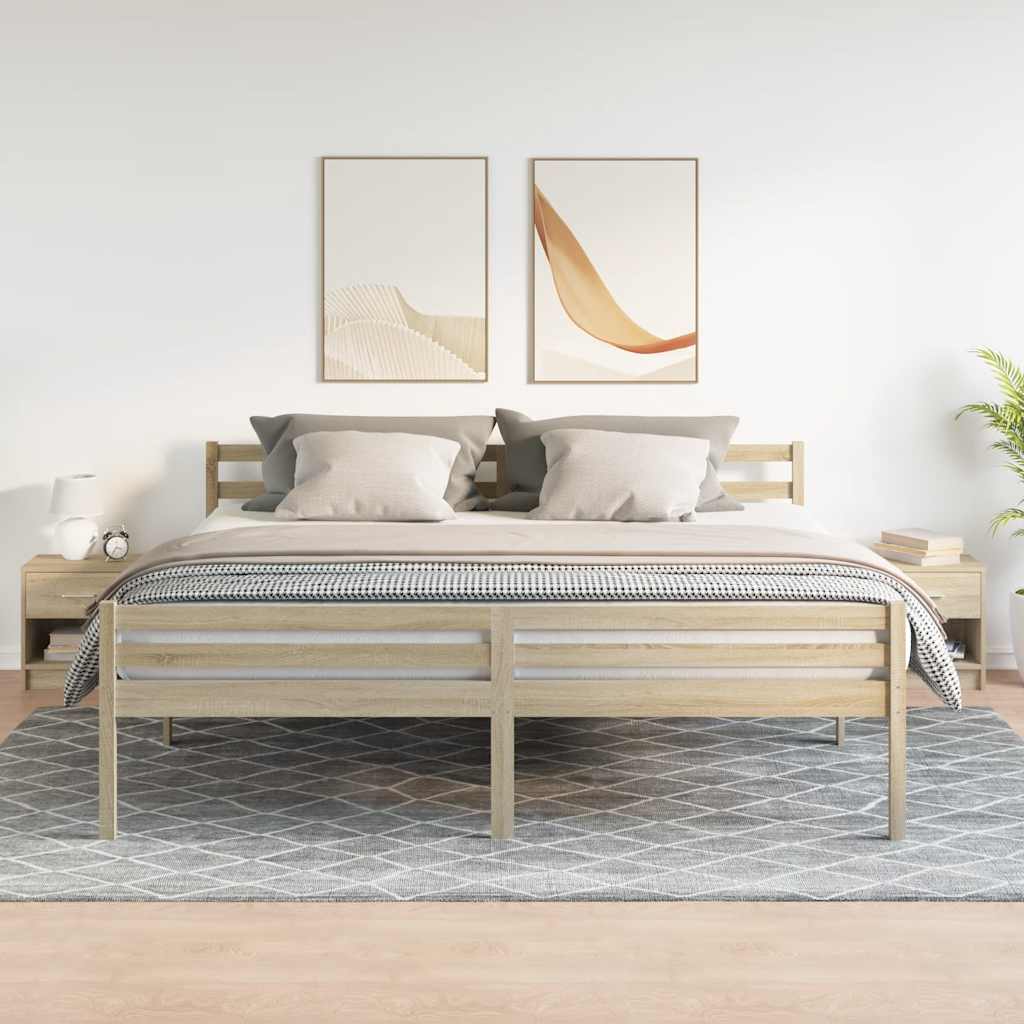Tables de chevet 2 pcs avec tiroir Chêne Sonoma 39x28x41 cm - XIOS