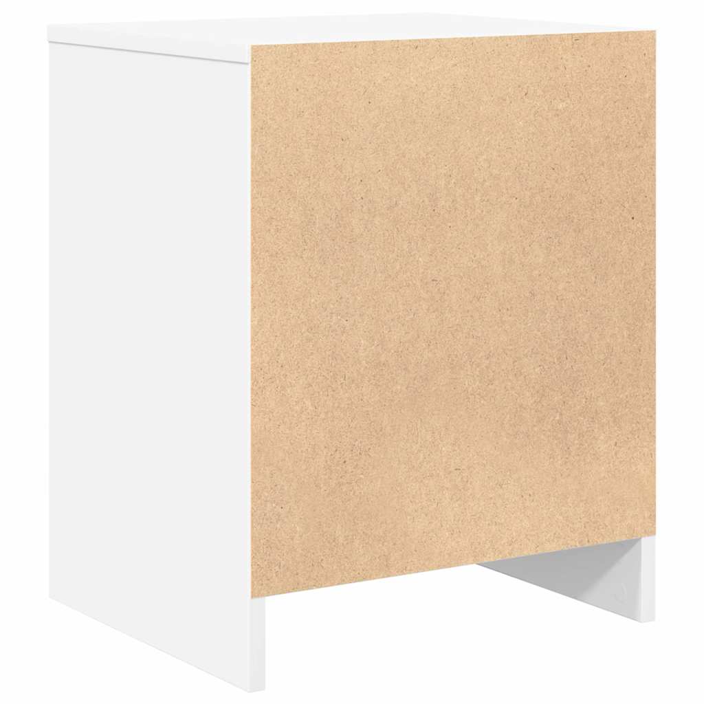 Tables de chevet 2 pcs avec tiroir Blanc 40x34x50 cm