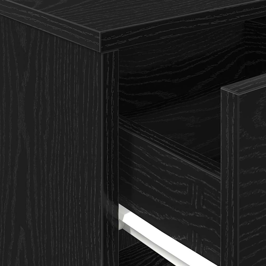 Tables de chevet 2 pcs avec tiroir Noir 40x34x50 cm - XIOS