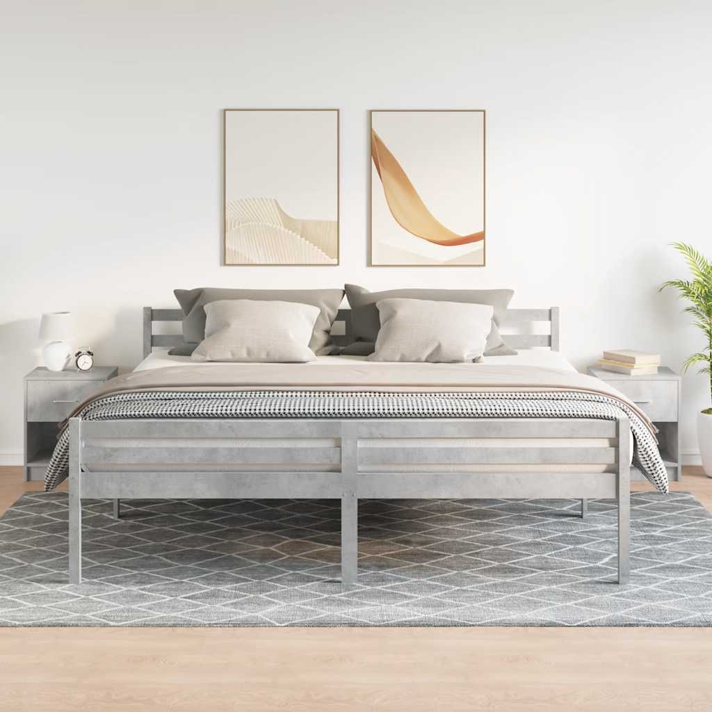 Tables de chevet 2 pcs avec tiroir Gris béton 40x34x50 cm - XIOS