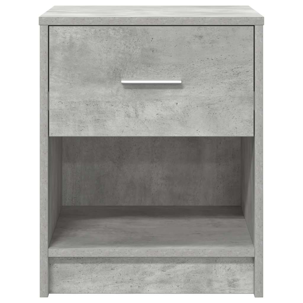 Tables de chevet 2 pcs avec tiroir Gris béton 40x34x50 cm - XIOS