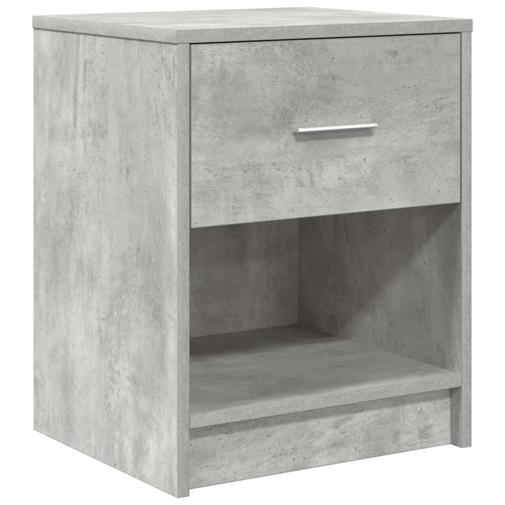 Tables de chevet 2 pcs avec tiroir Gris béton 40x34x50 cm - XIOS