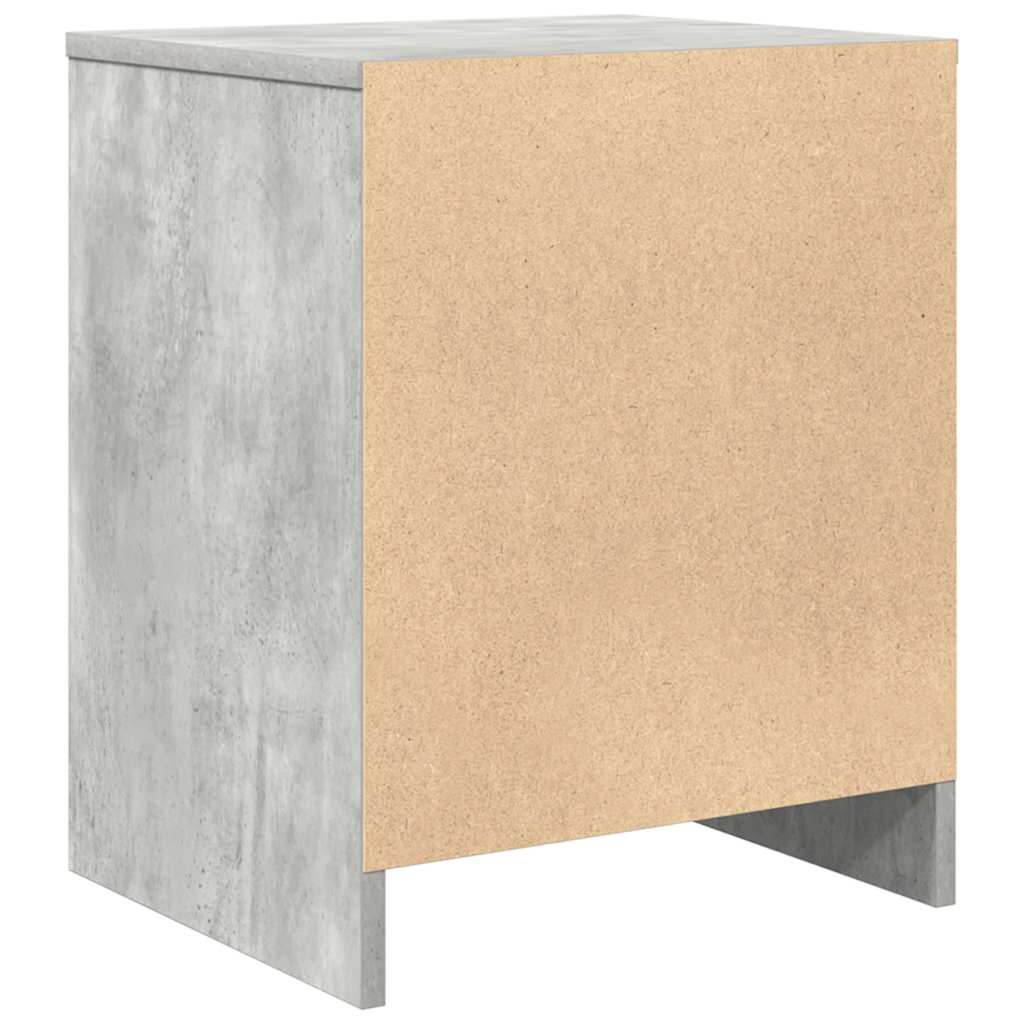 Tables de chevet 2 pcs avec tiroir Gris béton 40x34x50 cm - XIOS