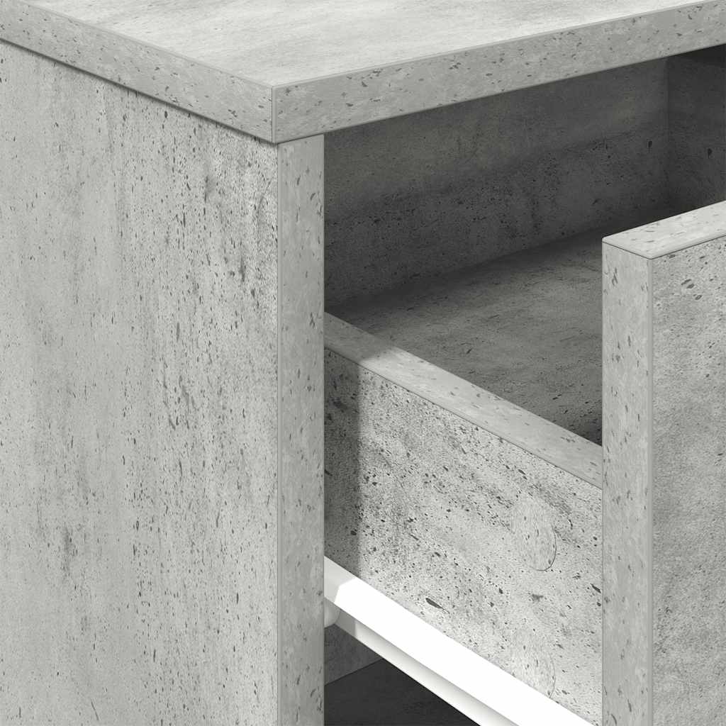 Tables de chevet 2 pcs avec tiroir Gris béton 40x34x50 cm - XIOS