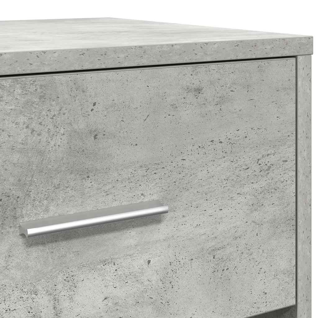 Tables de chevet 2 pcs avec tiroir Gris béton 40x34x50 cm - XIOS
