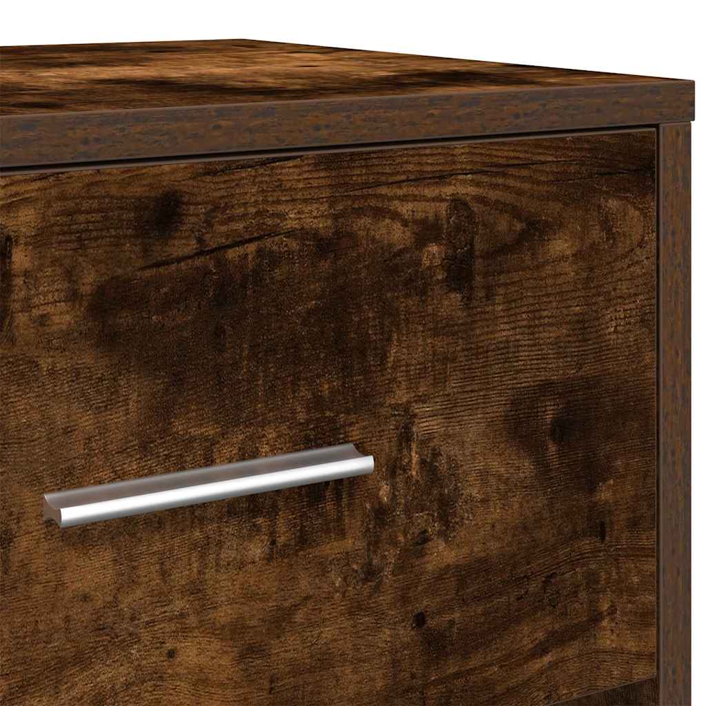 Tables de chevet 2 pcs avec tiroir chêne fumé 40x34x50 cm - XIOS