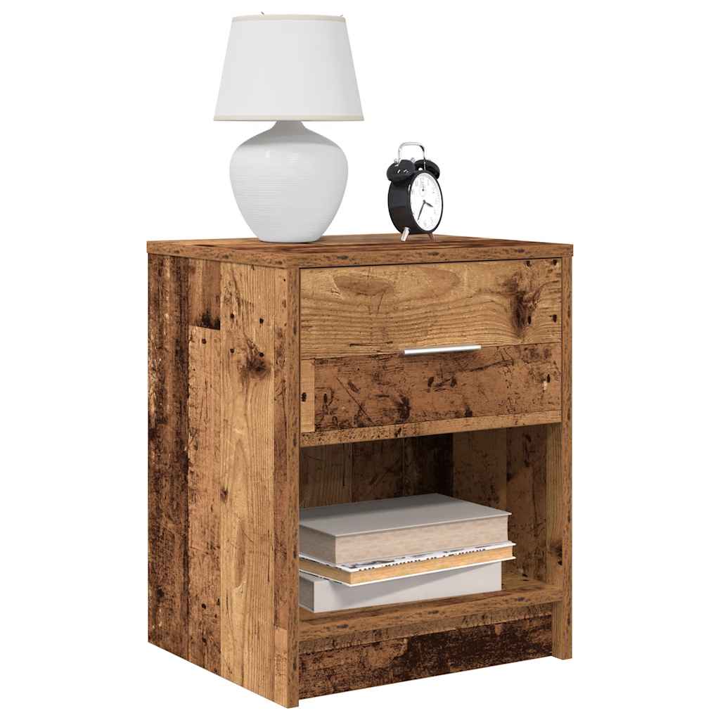 Tables de chevet 2 pcs avec tiroir bois ancien 40 x 34 x 50 cm - XIOS