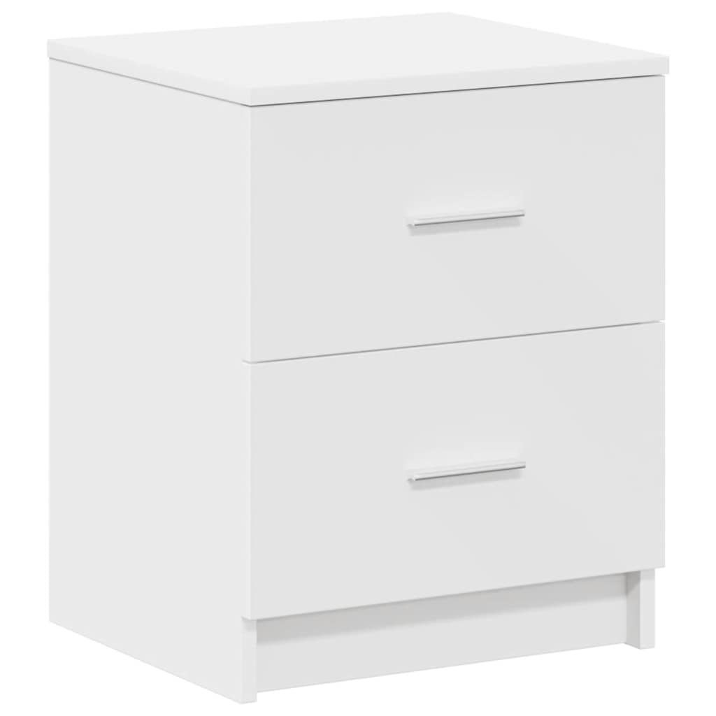 Tables de chevet (lot de 2) avec 2 tiroirs blanches 40 x 36 x 50 cm - XIOS