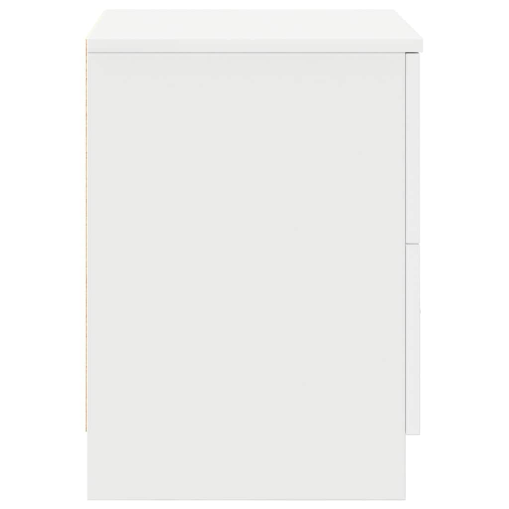 Tables de chevet (lot de 2) avec 2 tiroirs blanches 40 x 36 x 50 cm - XIOS