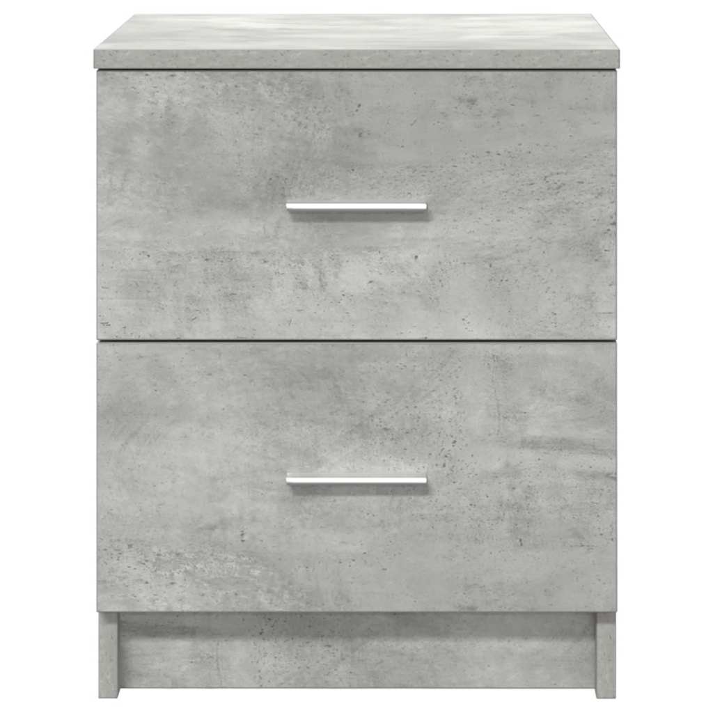 Tables de chevet (lot de 2) avec 2 tiroirs gris béton 40 x 36 x 50 cm - XIOS