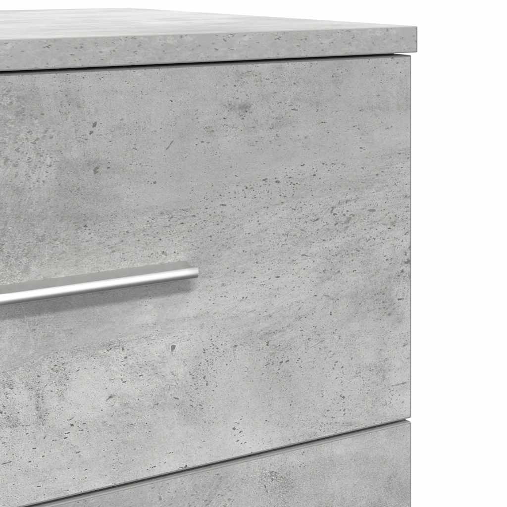 Tables de chevet (lot de 2) avec 2 tiroirs gris béton 40 x 36 x 50 cm - XIOS