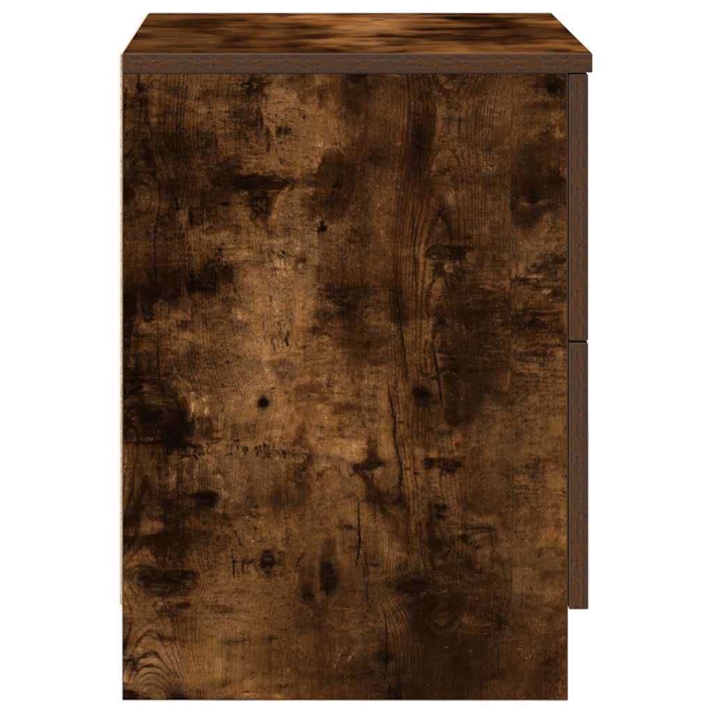 Tables de chevet 2 pcs avec 2 tiroirs chêne fumé 40x36x50 cm - XIOS