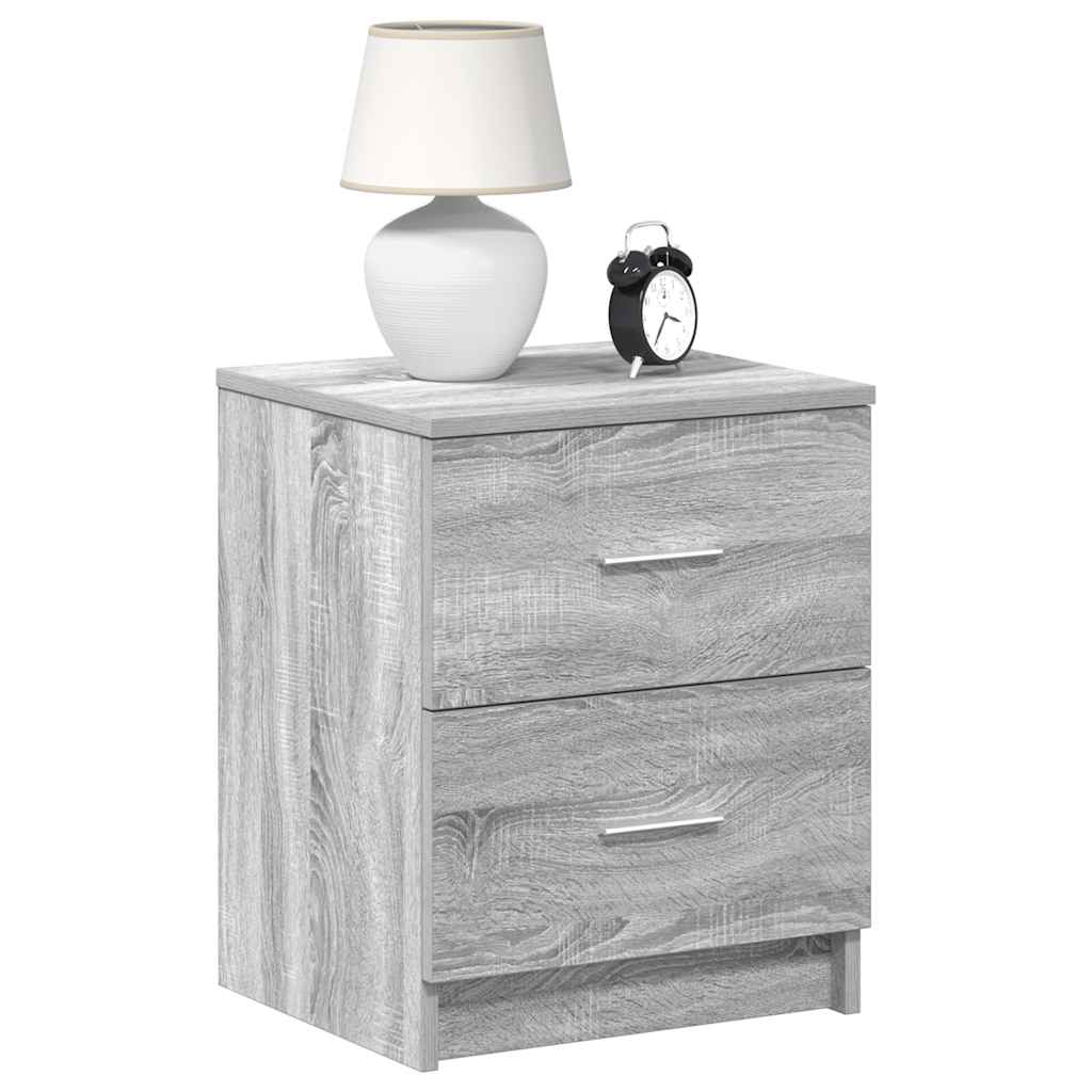 Tables de chevet 2 pcs avec 2 tiroirs Gris Sonoma 40x36x50 cm - XIOS