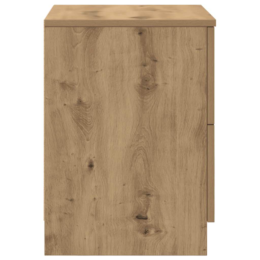 Tables de chevet 2 pcs avec 2 tiroirs chêne artisanal 40 x 36 x 50 cm - XIOS