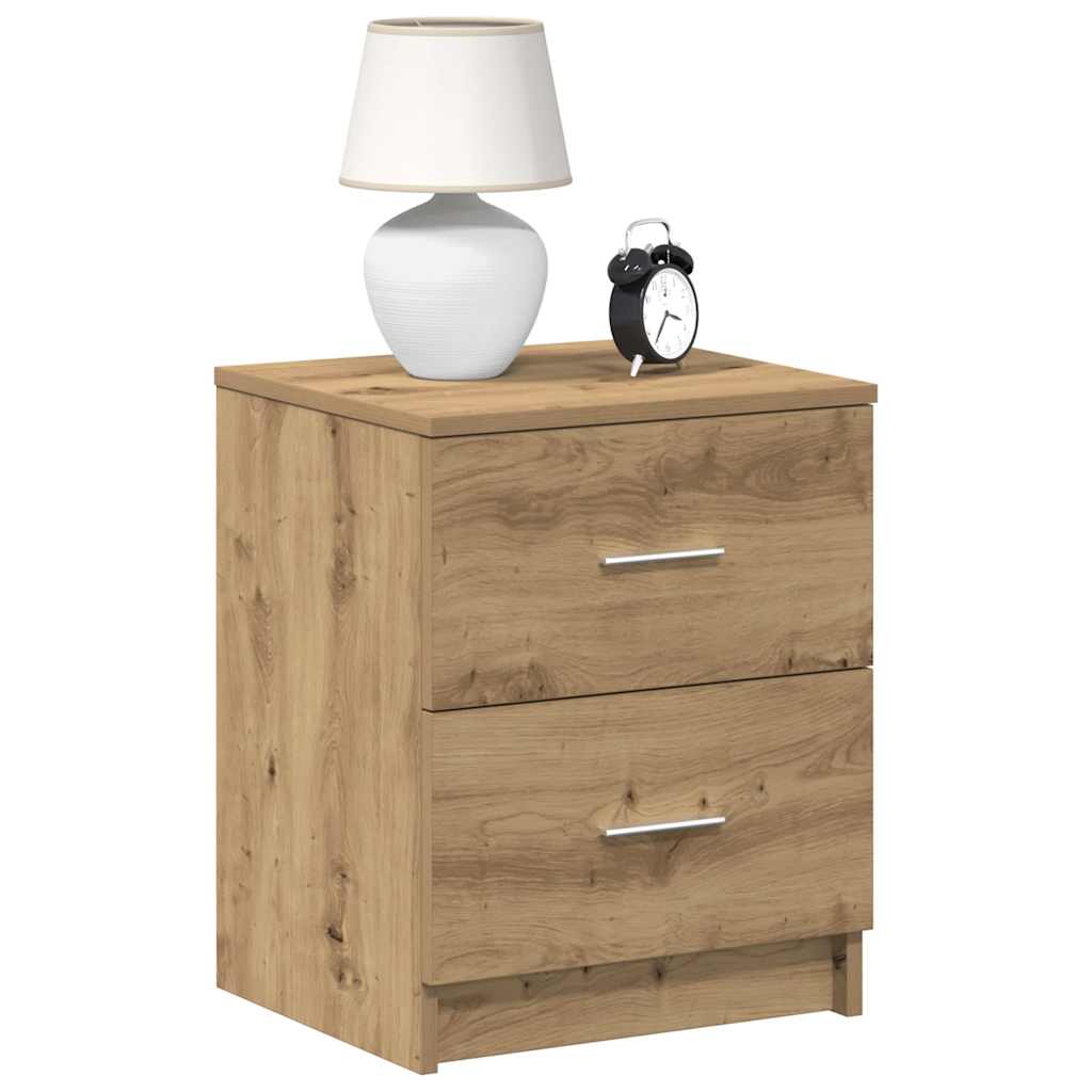 Tables de chevet 2 pcs avec 2 tiroirs chêne artisanal 40 x 36 x 50 cm - XIOS