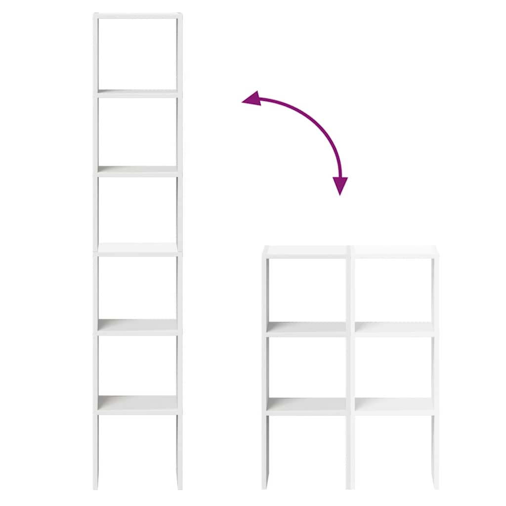 Bibliothèques 2 pcs empilable blanc 30x30x80 cm bois ingénierie - XIOS