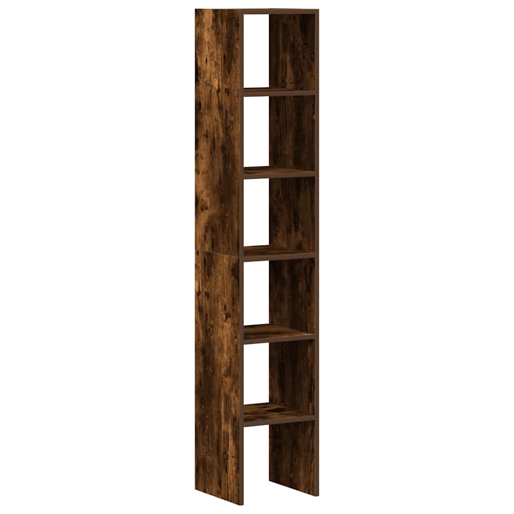 Bibliothèques 2 pcs empilable chêne fumé bois d'ingénierie - XIOS