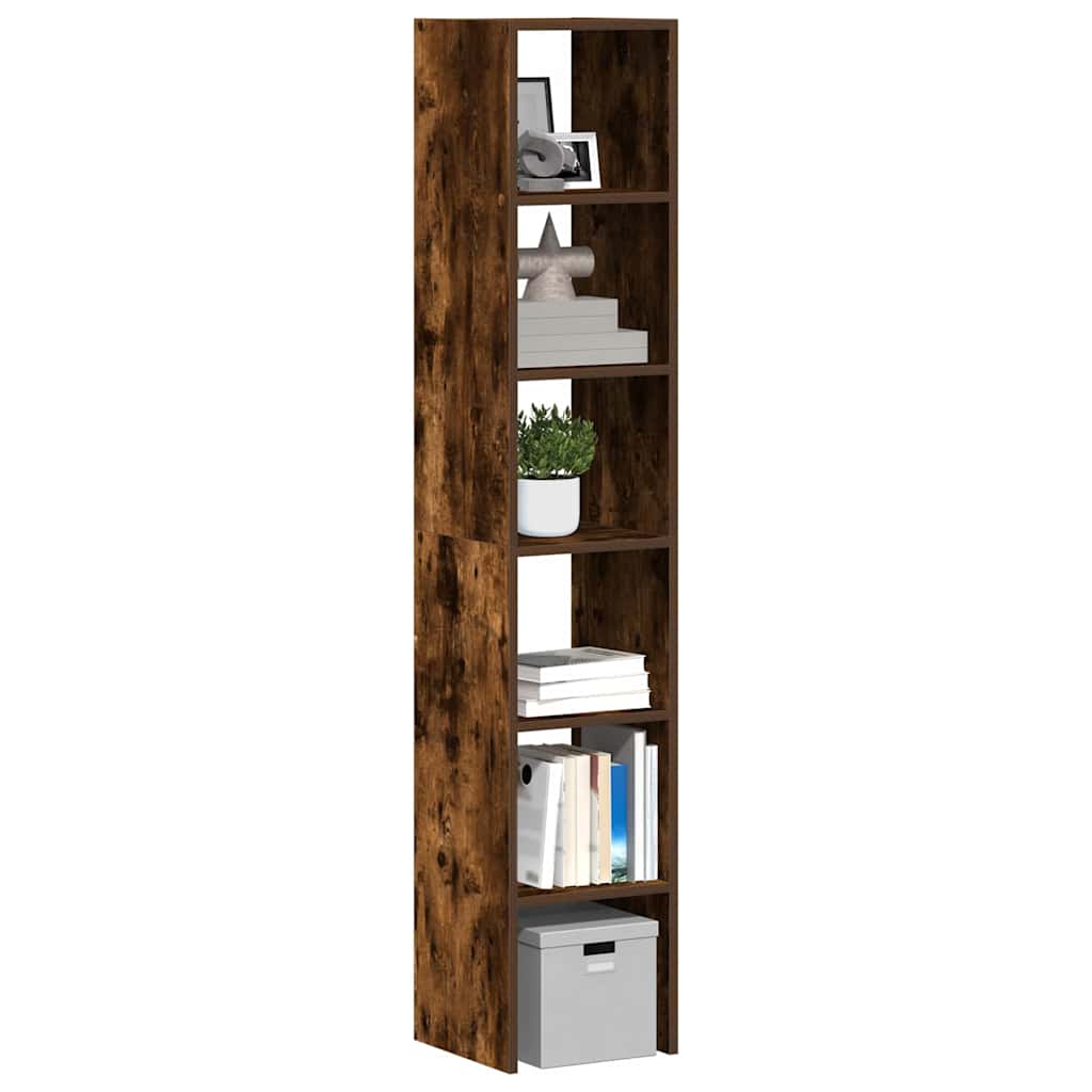 Bibliothèques 2 pcs empilable chêne fumé bois d'ingénierie - XIOS