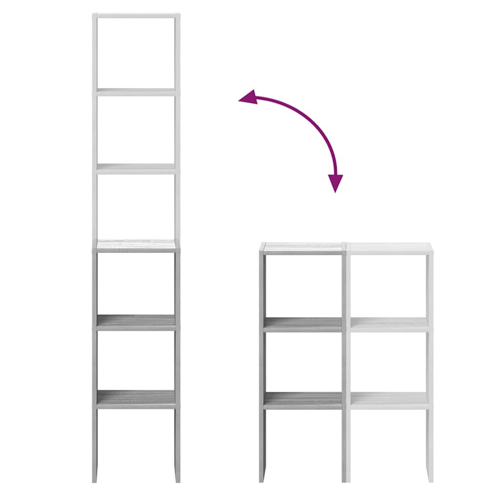 Bibliothèques 2 pcs empilable sonoma gris bois d'ingénierie - XIOS