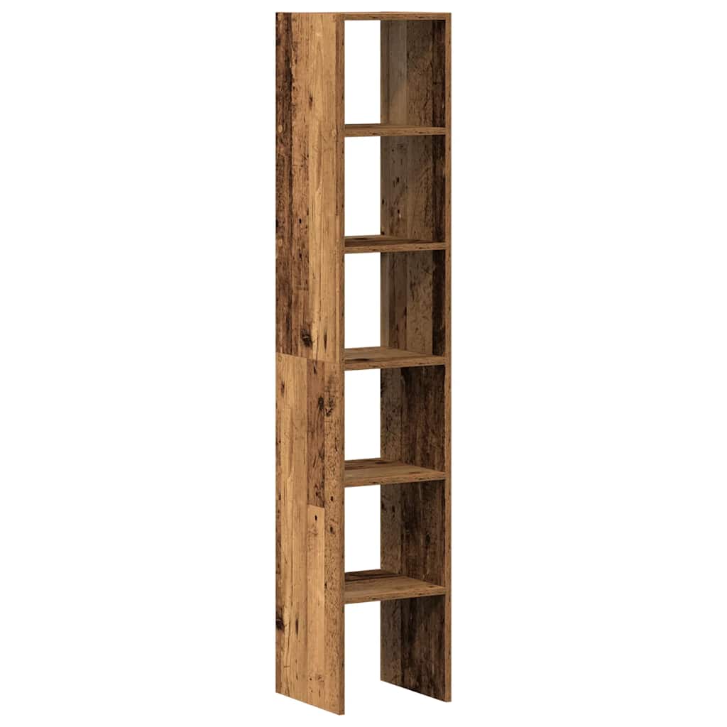 Bibliothèques 2 pcs empilable vieux bois bois d'ingénierie - XIOS